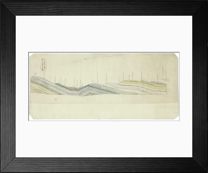 Framed Print : Section of England: Chesterfield to Bolsover Framed Print : Section of England: Chesterfield to Bolsover