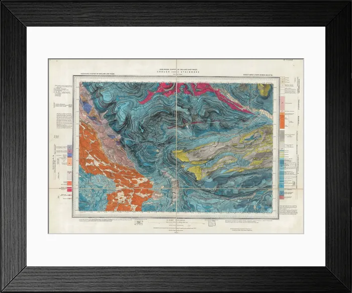 Framed Print : Geological map of Brough-under-Stainmore Framed Print : Geological map of Brough-under-Stainmore