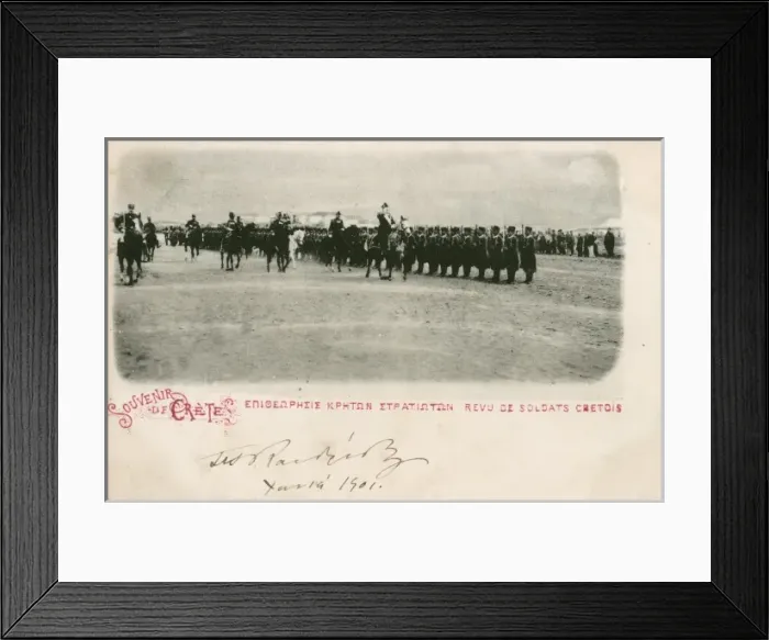 Framed Print : Prince George revies the Cretan Gendarmerie Framed Print : Prince George revies the Cretan Gendarmerie