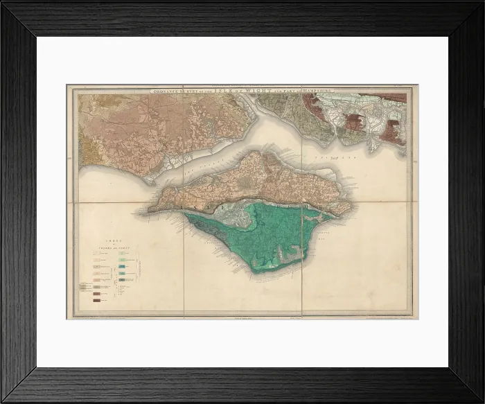 Framed Print : Geological Map of England and Wales. Sheet 10 Isle of Wight Framed Print : Geological Map of England and Wales. Sheet 10 Isle of Wight