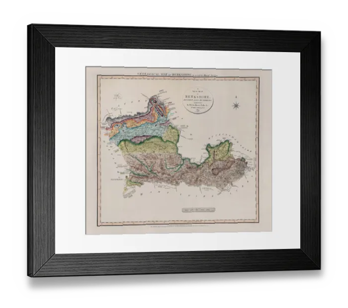 Framed Print : Geological Map of Berkshire (William Smith, 1819) Framed Print : Geological Map of Berkshire (William Smith, 1819)