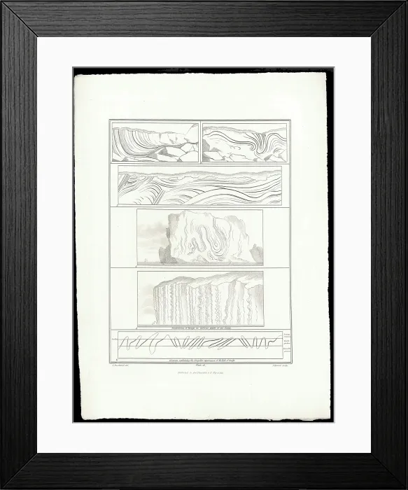 Framed Print : Various flexures of gneiss in Lewis Framed Print : Various flexures of gneiss in Lewis