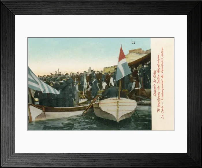 Framed Print : Greece, Crete - Chania - Departure of Italian Policemen Framed Print : Greece, Crete - Chania - Departure of Italian Policemen