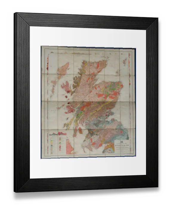 Framed Print : Geological map of Scotland (Geikie, 1910) Framed Print : Geological map of Scotland (Geikie, 1910)
