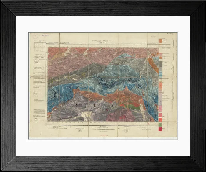 Framed Print : Geological map - England and Wales, Sheet 101 NE Cockermouth Framed Print : Geological map - England and Wales, Sheet 101 NE Cockermouth
