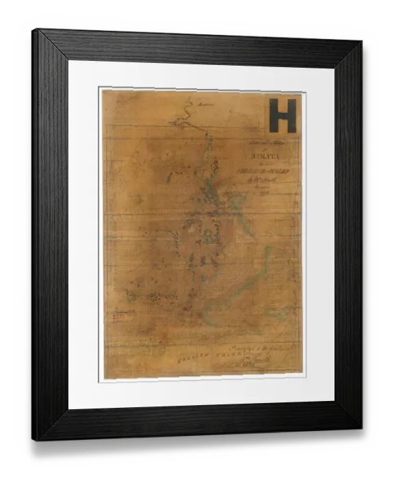 Framed Print : General map of strata found in England and Wales Framed Print : General map of strata found in England and Wales