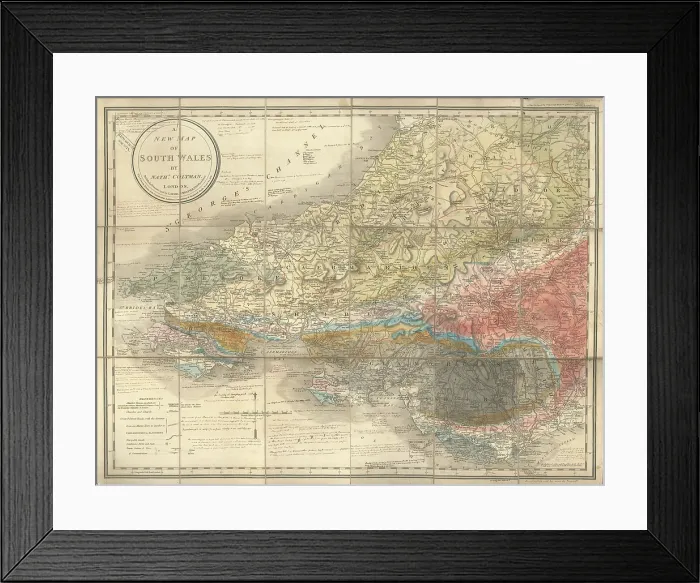 Framed Print : A New Map of South Wales Framed Print : A New Map of South Wales