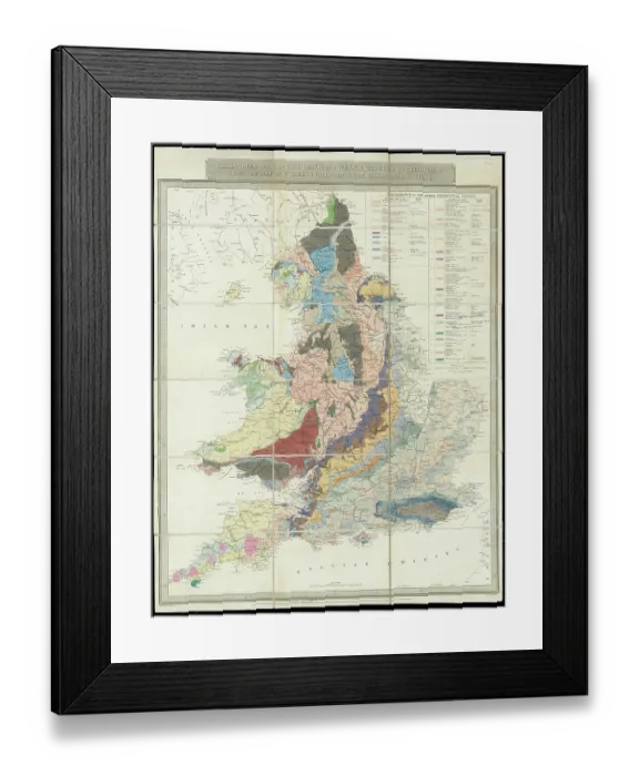 Framed Print : Geological Map of England and Wales Framed Print : Geological Map of England and Wales