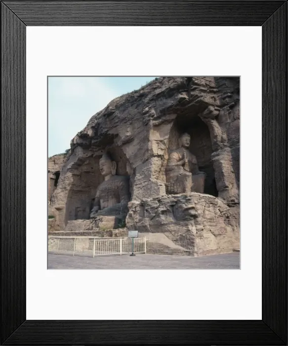 Framed Print : Buddhas at Yungang Caves, Datong, Shanxi, China
