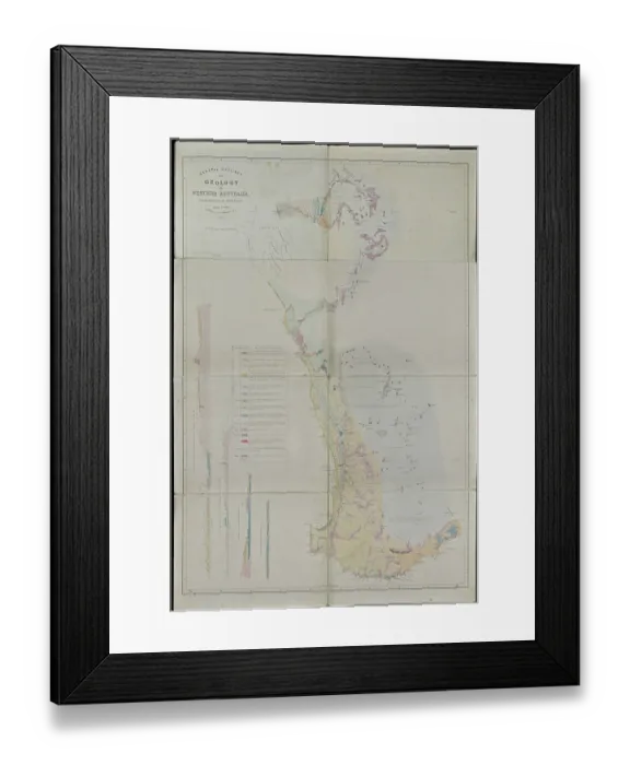 Framed Print : General Outlines of the Geology of Western Australia Framed Print : General Outlines of the Geology of Western Australia