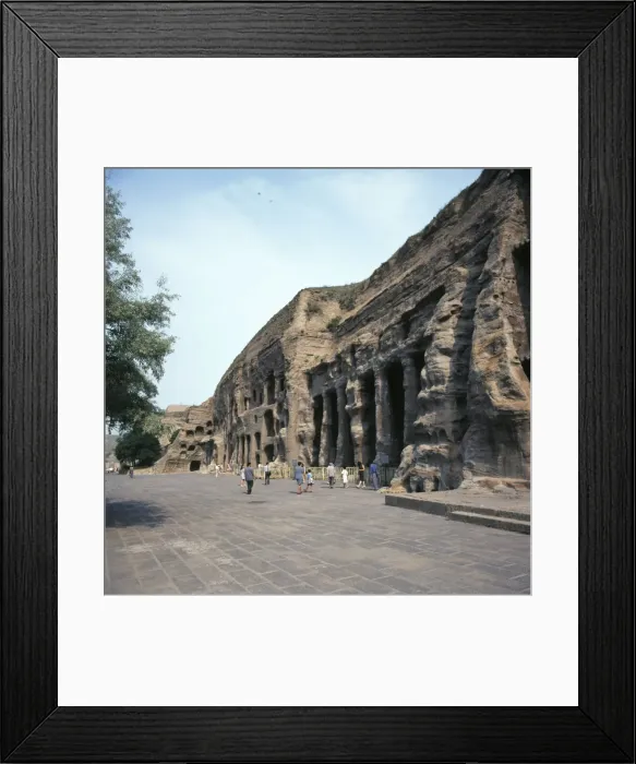Framed Print : Cliff and Yungang Caves in Datong, Shanxi, China Framed Print : Cliff and Yungang Caves in Datong, Shanxi, China