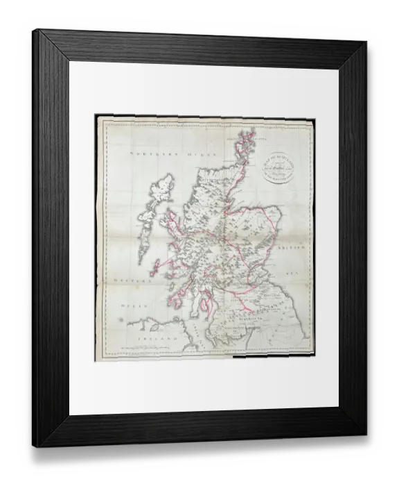 Framed Print : Jameson's outline map of Scotland (1800) Framed Print : Jameson's outline map of Scotland (1800)