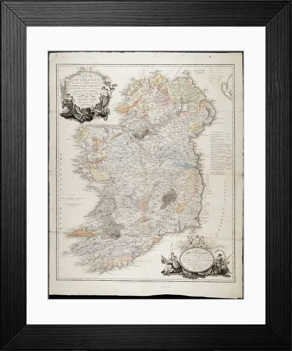 Framed Print : Earliest geological map of Ireland [1814]