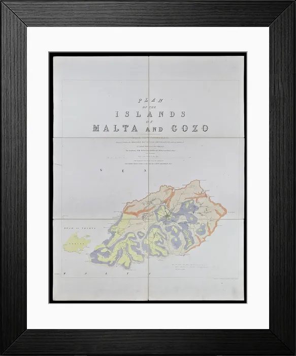 Framed Print : Geological map of Gozo and Cominos, Malta Framed Print : Geological map of Gozo and Cominos, Malta