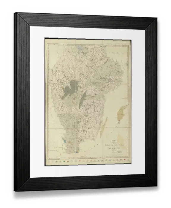Framed Print : Geognostic map of Sweden (1834) Framed Print : Geognostic map of Sweden (1834)
