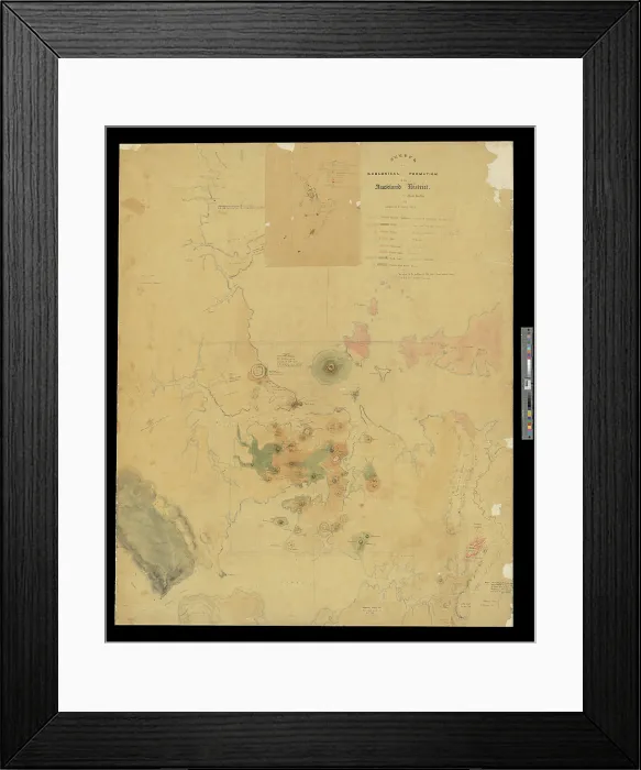 Framed Print : Sketch of the Geological Formation of the Auckland District Framed Print : Sketch of the Geological Formation of the Auckland District