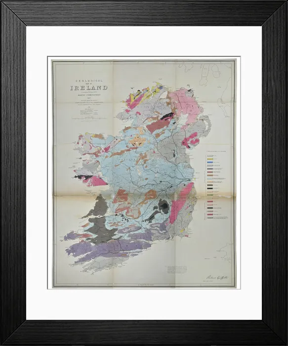 Framed Print : Geological map of Ireland (Griffith 1837) Framed Print : Geological map of Ireland (Griffith 1837)