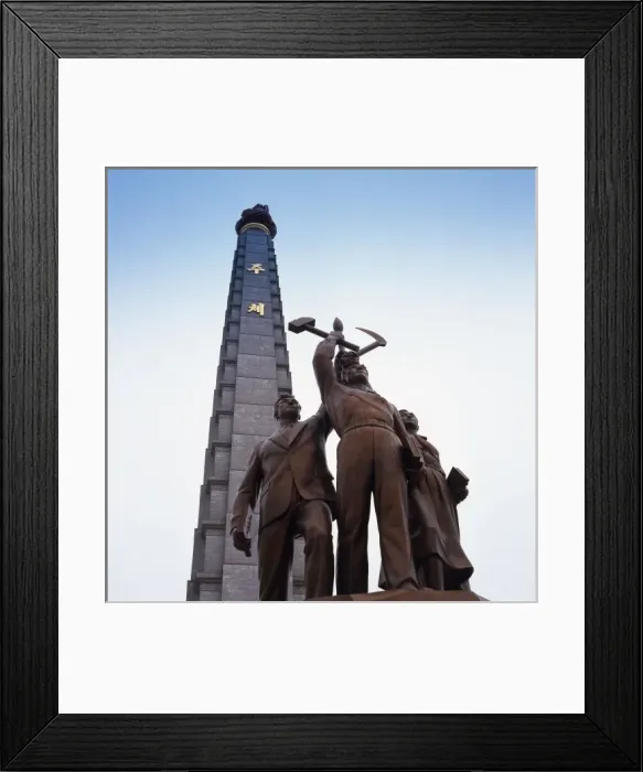 Framed Print : Statue below the Juche Tower, Pyongyang, North Korea Framed Print : Statue below the Juche Tower, Pyongyang, North Korea