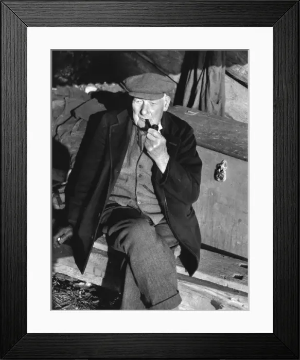 Framed Print : Fisherman at Torcross, Devon Framed Print : Fisherman at Torcross, Devon