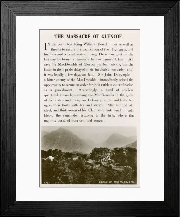 Framed Print : Site of the Glencoe Massacre Framed Print : Site of the Glencoe Massacre
