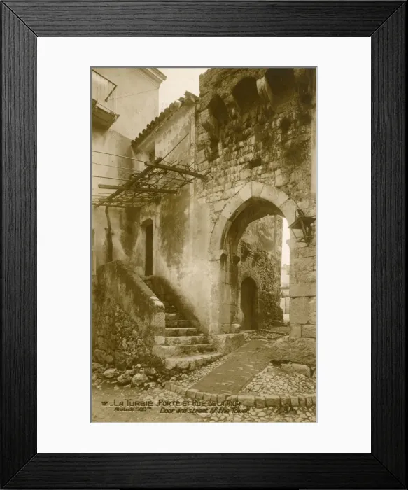 Framed Print : La Turbie - Door and Street of the Tower Framed Print : La Turbie - Door and Street of the Tower