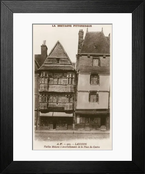 Framed Print : Old Houses at Lannion, Brittany, France Framed Print : Old Houses at Lannion, Brittany, France