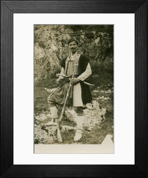 Framed Print : A Greek Gentleman - traditional costume Framed Print : A Greek Gentleman - traditional costume