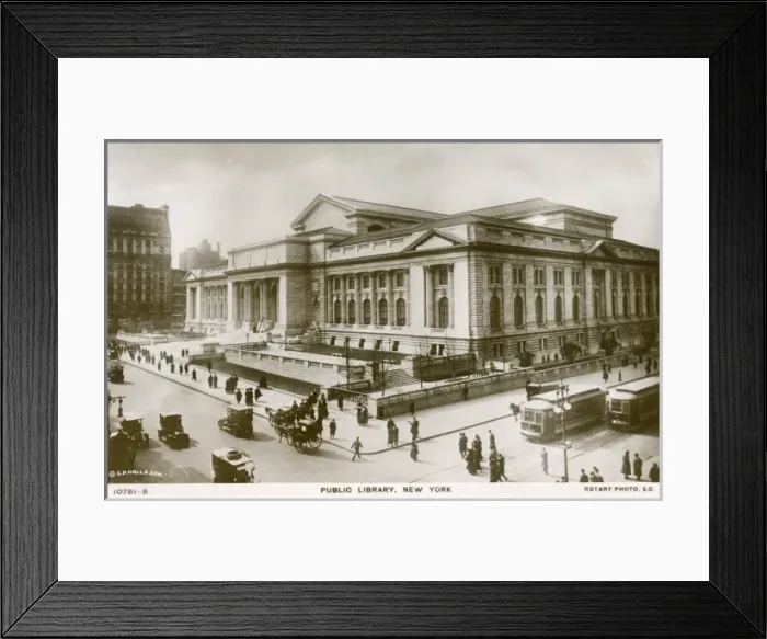 Framed Print : The Public Library in New York Framed Print : The Public Library in New York