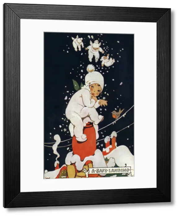 Framed Print : Snow Babies - A Safe Landing by Dorothy Wheeler Framed Print : Snow Babies - A Safe Landing by Dorothy Wheeler