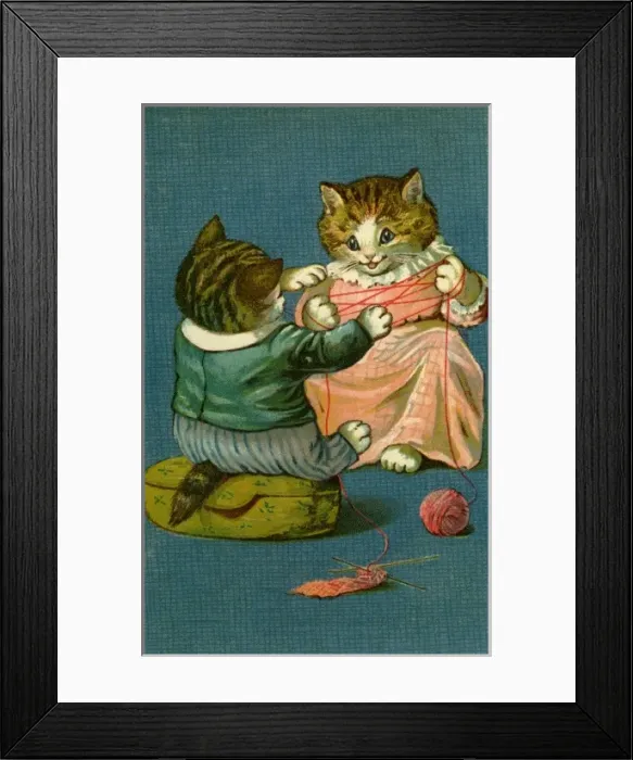 Framed Print : Anon. Cats cradles Framed Print : Anon. Cats cradles