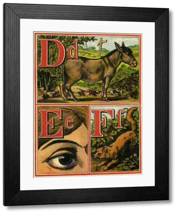 Framed Print : Anon. Warne alphabet 1875. DEF Framed Print : Anon. Warne alphabet 1875. DEF