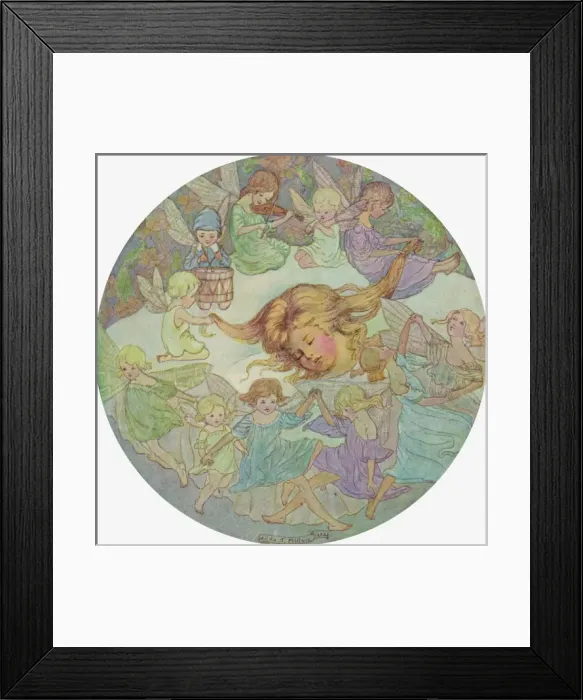 Framed Print : Fairies by Hilda Miller Framed Print : Fairies by Hilda Miller