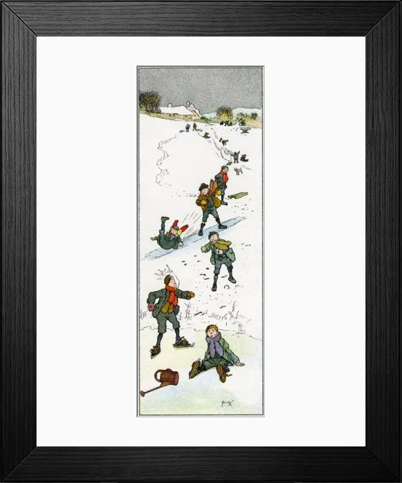 Framed Print : Skating by John Hassall Framed Print : Skating by John Hassall