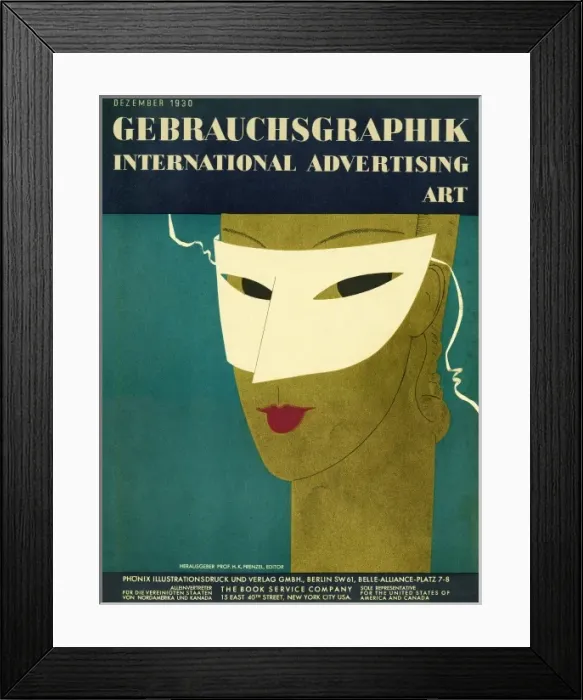 Framed Print : Gebrauchsgraphik front cover 1930 Framed Print : Gebrauchsgraphik front cover 1930