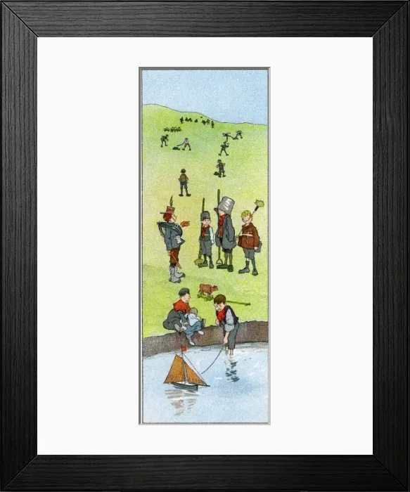 Framed Print : The Army and Navy by John Hassall Framed Print : The Army and Navy by John Hassall