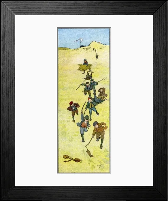 Framed Print : The Rat Hunt by John Hassall Framed Print : The Rat Hunt by John Hassall