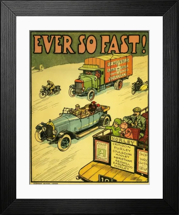 Framed Print : Anon. Ever so Fast! 1920 Framed Print : Anon. Ever so Fast! 1920