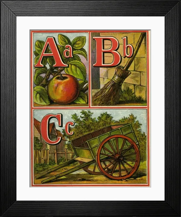 Framed Print : Warne alphabet 1875. ABC Framed Print : Warne alphabet 1875. ABC