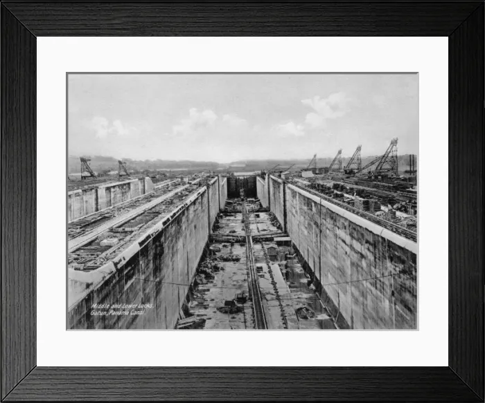 Framed Print : Middle and Lower Locks, Gatun, Panama Canal Framed Print : Middle and Lower Locks, Gatun, Panama Canal