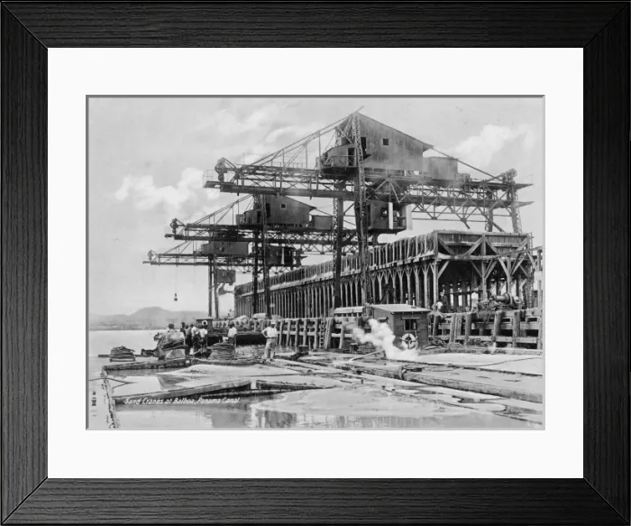 Framed Print : Sand cranes at Balboa, Panama Canal Framed Print : Sand cranes at Balboa, Panama Canal