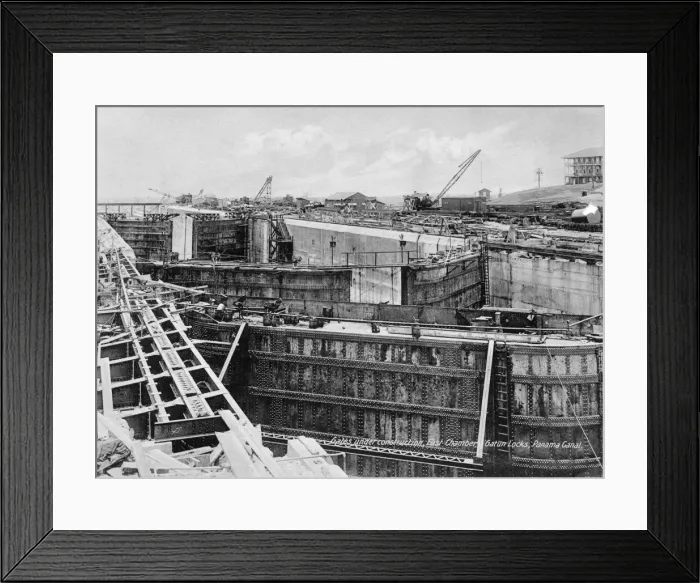 Framed Print : Gates under construction Framed Print : Gates under construction