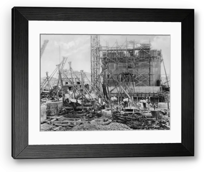 Framed Print : Caissons, Centre wall, Miraflores locks, Panama Canal Framed Print : Caissons, Centre wall, Miraflores locks, Panama Canal