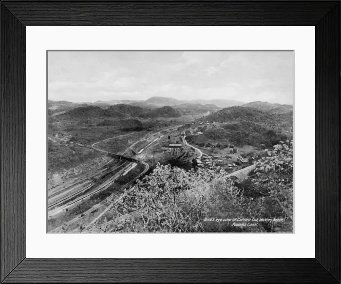 Framed Print : Birds eye view of Culebra Cut Framed Print : Birds eye view of Culebra Cut