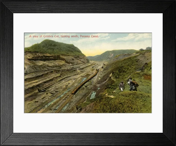 Framed Print : A view of Culebra Cut, Looking South, Panama Canal Framed Print : A view of Culebra Cut, Looking South, Panama Canal