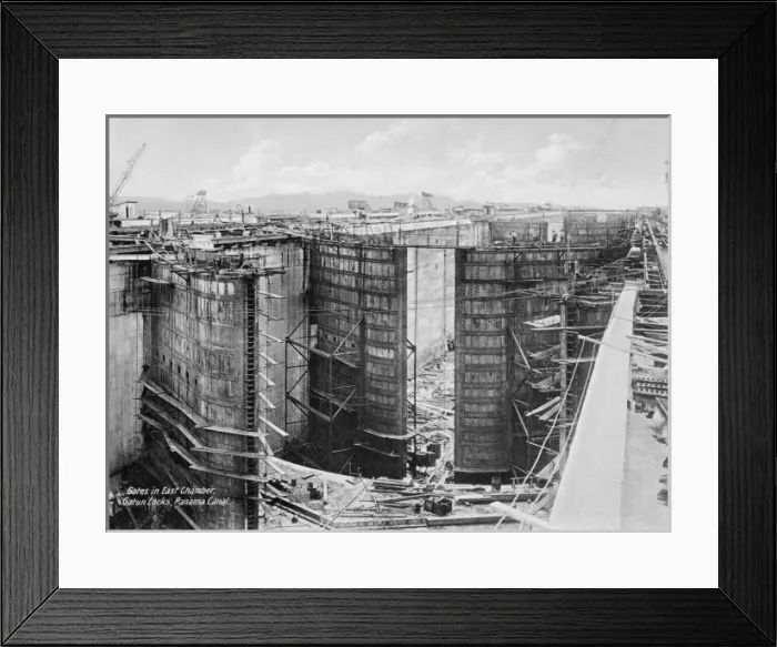 Framed Print : Gates in East Chamber, Gatim Locks, Panama Canal Framed Print : Gates in East Chamber, Gatim Locks, Panama Canal