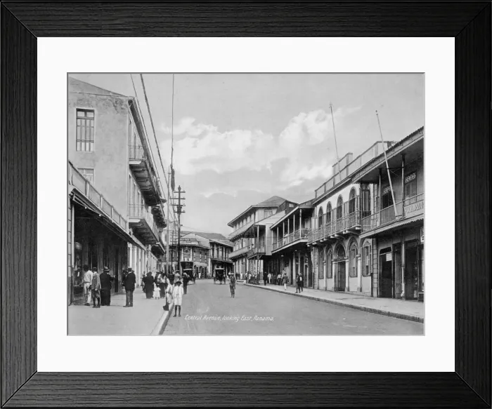 Framed Print : Central Avenue, looking East, Panama Framed Print : Central Avenue, looking East, Panama