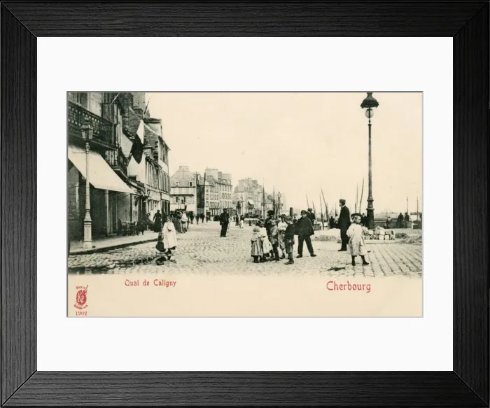 Framed Print : France - Cherbourg - Quai de Caligny Framed Print : France - Cherbourg - Quai de Caligny