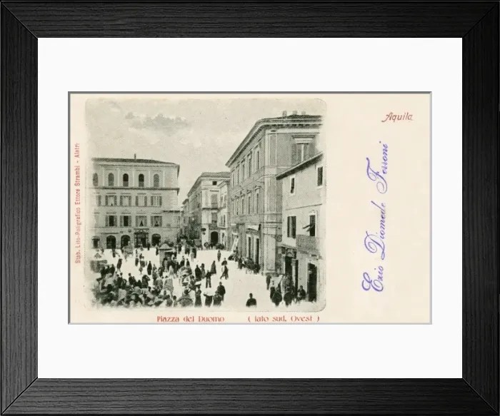 Framed Print : Italy - Aquila - Cathedral Square Framed Print : Italy - Aquila - Cathedral Square