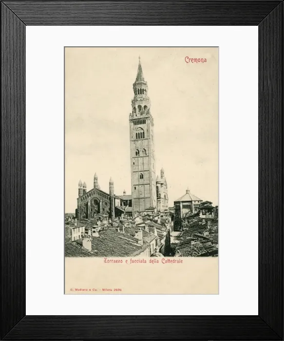 Framed Print : Italy - Cremona - The Cathedral and Torrazzo Framed Print : Italy - Cremona - The Cathedral and Torrazzo