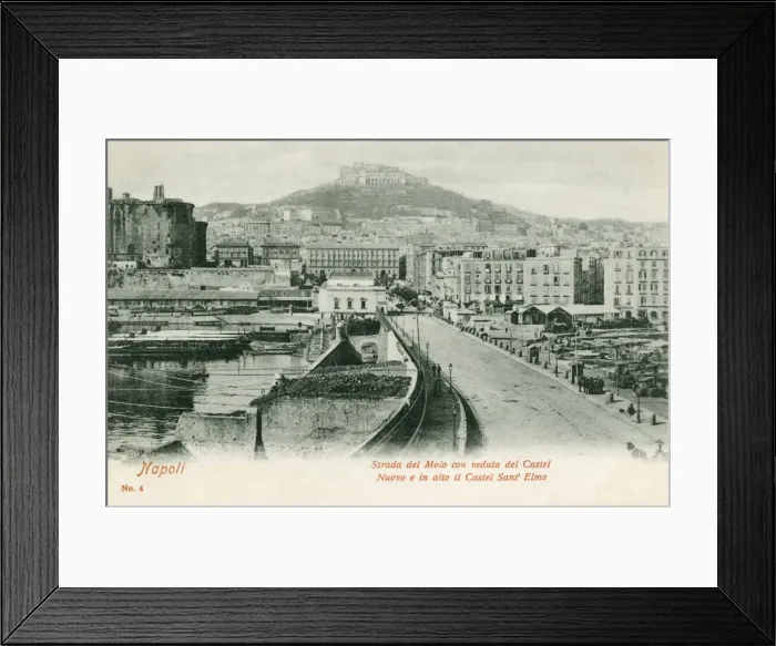 Framed Print : Italy - Naples - Strada del Molo Framed Print : Italy - Naples - Strada del Molo